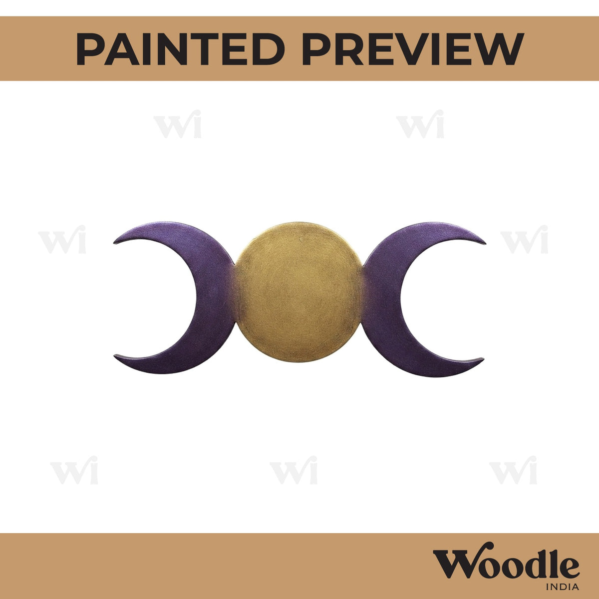 Triple Moon Cutout MDF Design 1