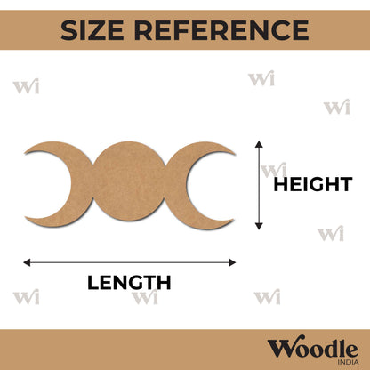 Triple Moon Cutout MDF Design 1