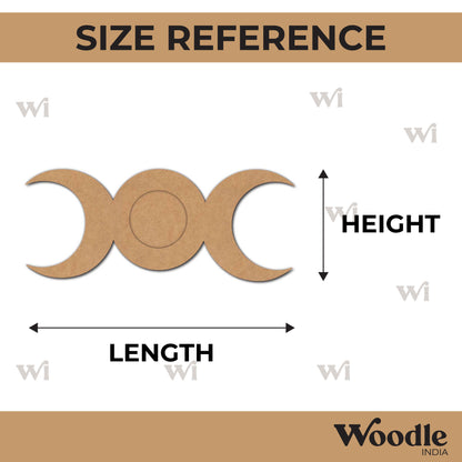 Triple Moon Diya Tealight Holder MDF Design 1
