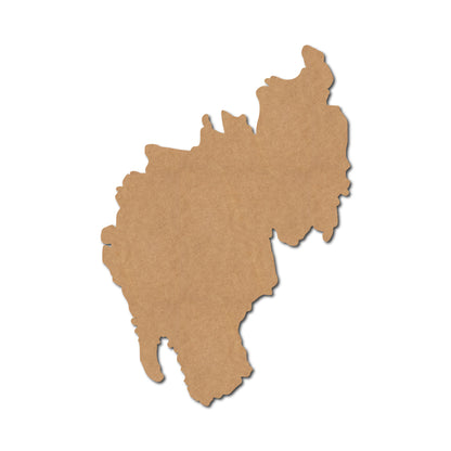 Tripura Map Cutout MDF Design 1