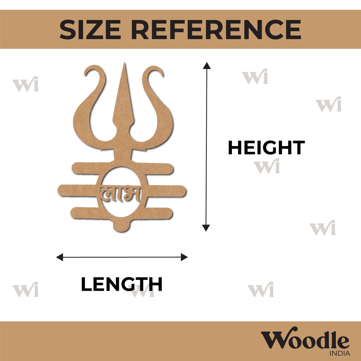 Trishul Shubh Labh Base MDF Design 1