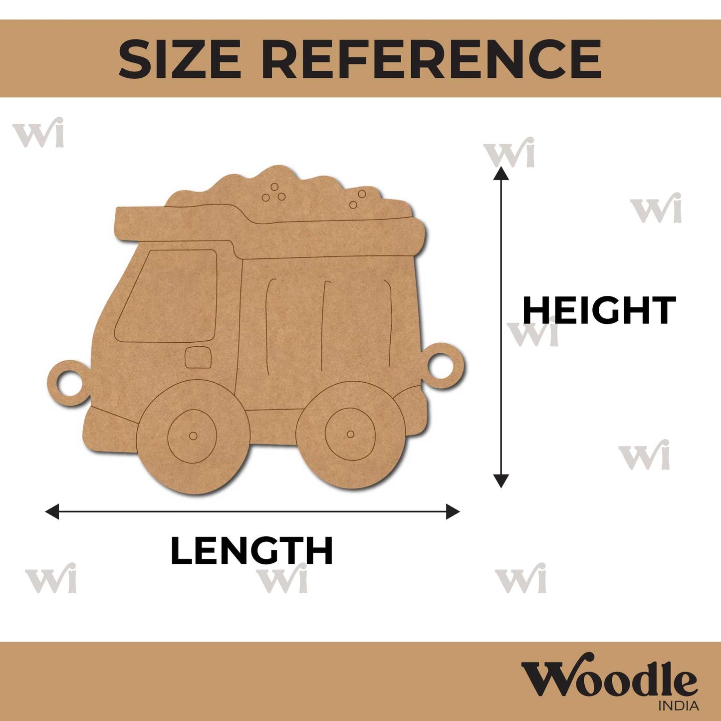 Truck Rakhi Pre Marked MDF Design 2