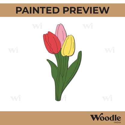 Tulip Flowers Pre Marked MDF Design 1