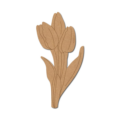 Tulip Flowers Pre Marked MDF Design 1