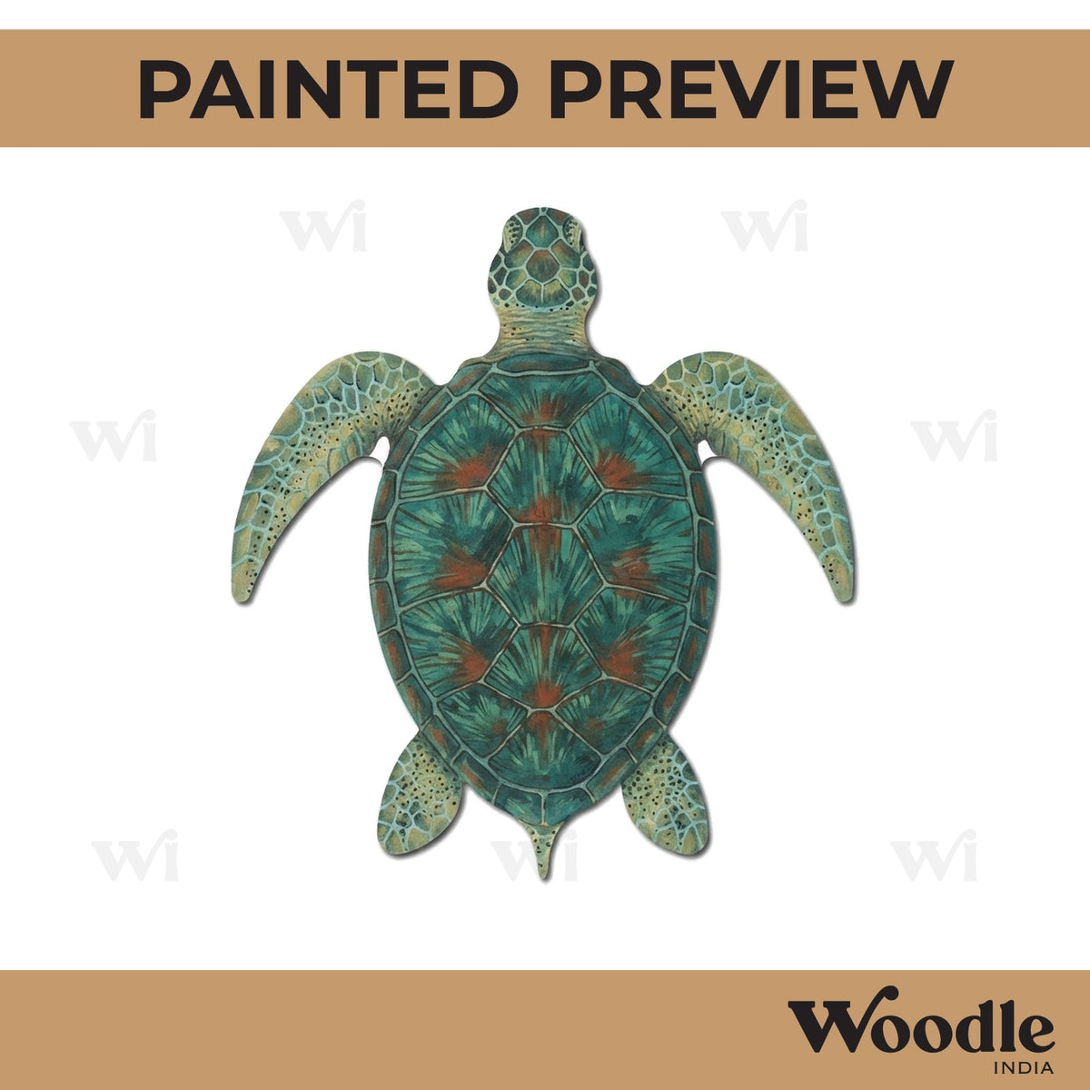 Turtle Cutout MDF Design 1