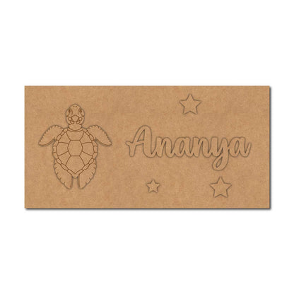 Turtle Kids Nameplate MDF Design 1