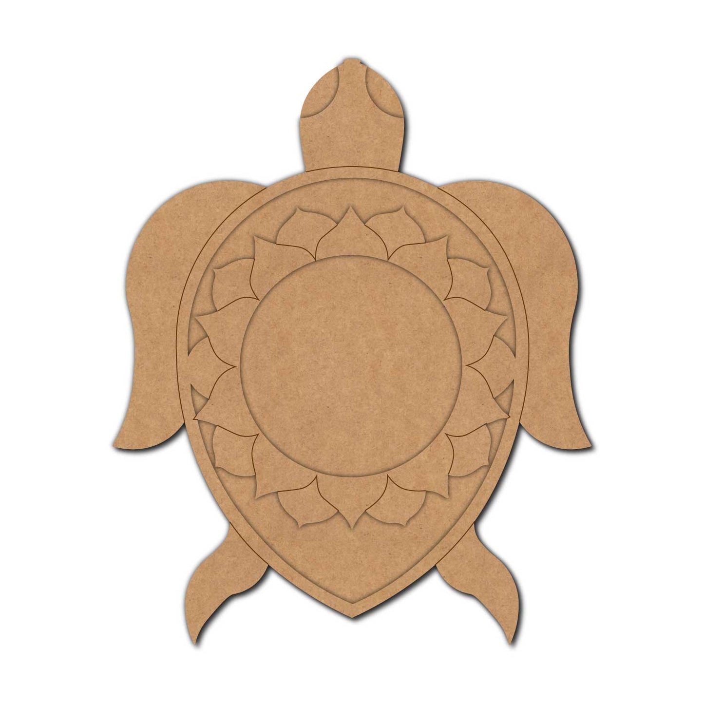 Turtle Mandala Diya Tealight Holder Pre Marked MDF Design 1