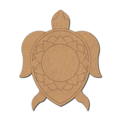 Turtle Mandala Diya Tealight Holder Pre Marked MDF Design 1