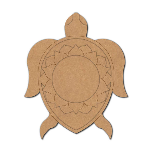 Turtle Mandala Diya Tealight Holder Pre Marked MDF Design 1