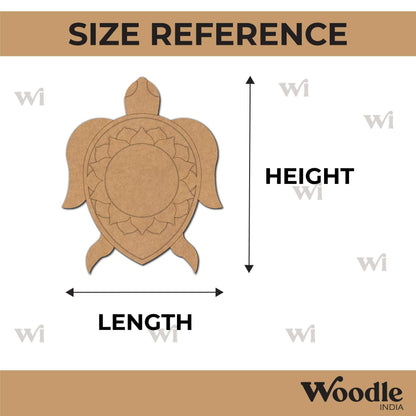 Turtle Mandala Diya Tealight Holder Pre Marked MDF Design 1