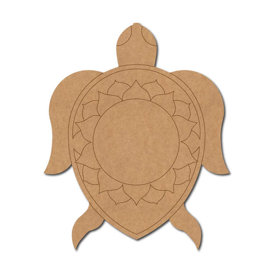 Turtle Mandala Pre Marked MDF Design 1