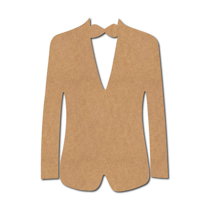 Tuxedo With Bow Cutout MDF Design 1