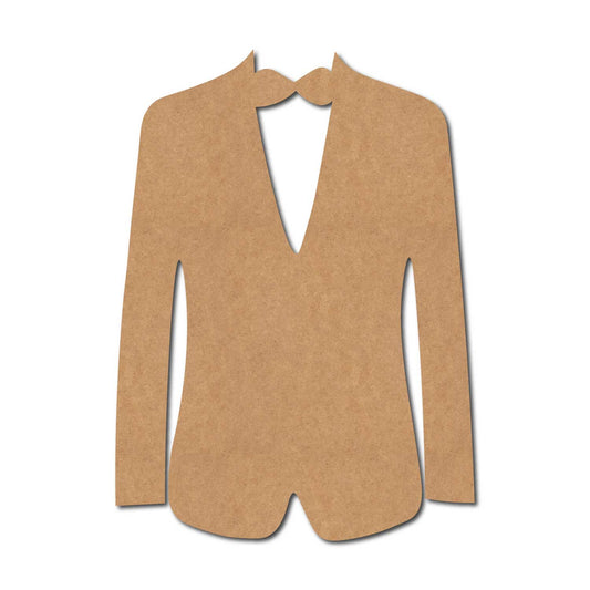 Tuxedo With Bow Cutout MDF Design 1