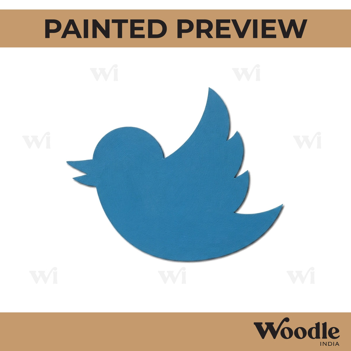 Twitter Bird Cutout MDF Design 1