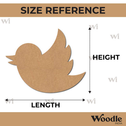Twitter Bird Cutout MDF Design 1