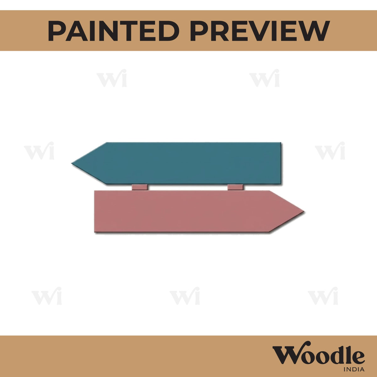 Two Arrow Plank Nameplate MDF Design 1