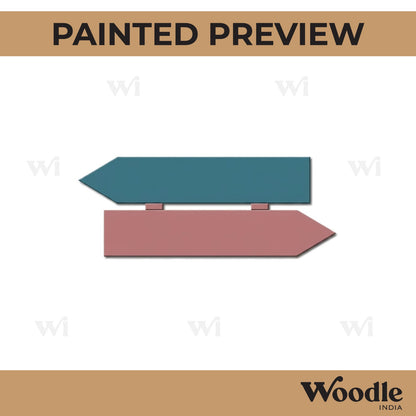 Two Arrow Plank Nameplate MDF Design 1