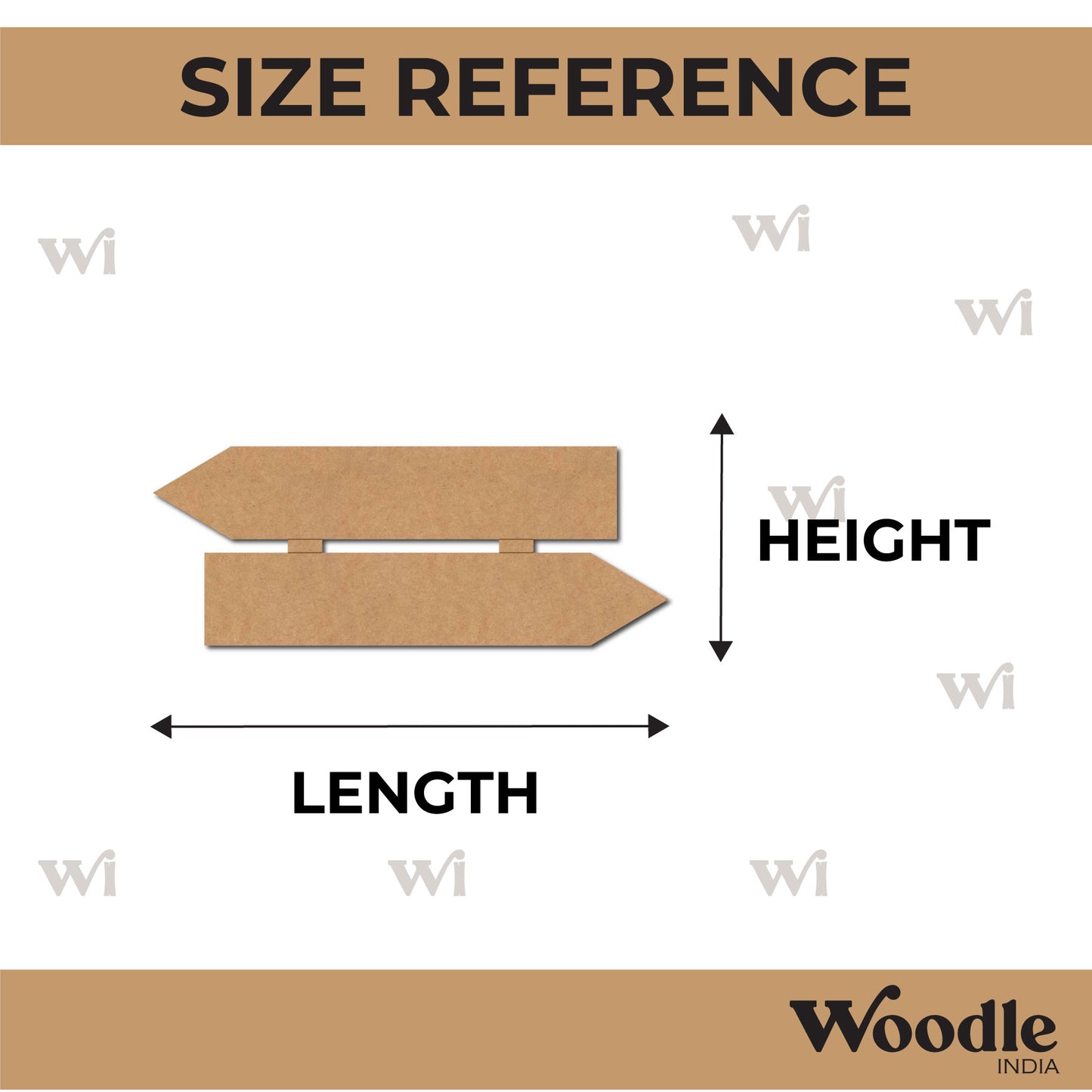 Two Arrow Plank Nameplate MDF Design 1