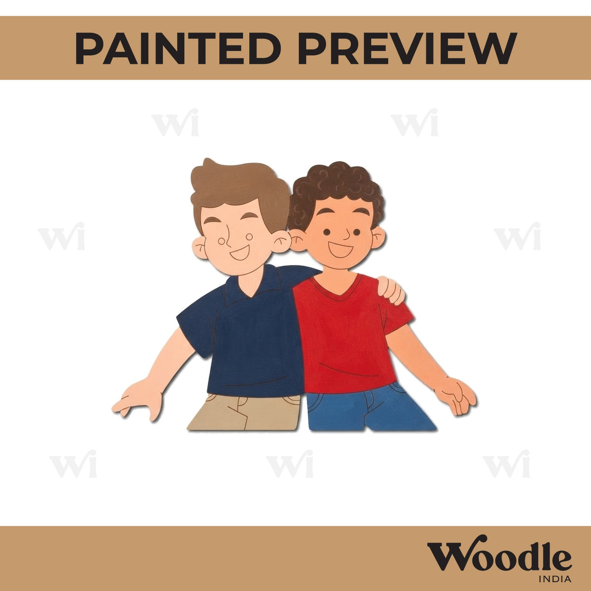 Two Boys Pre Marked MDF Design 1