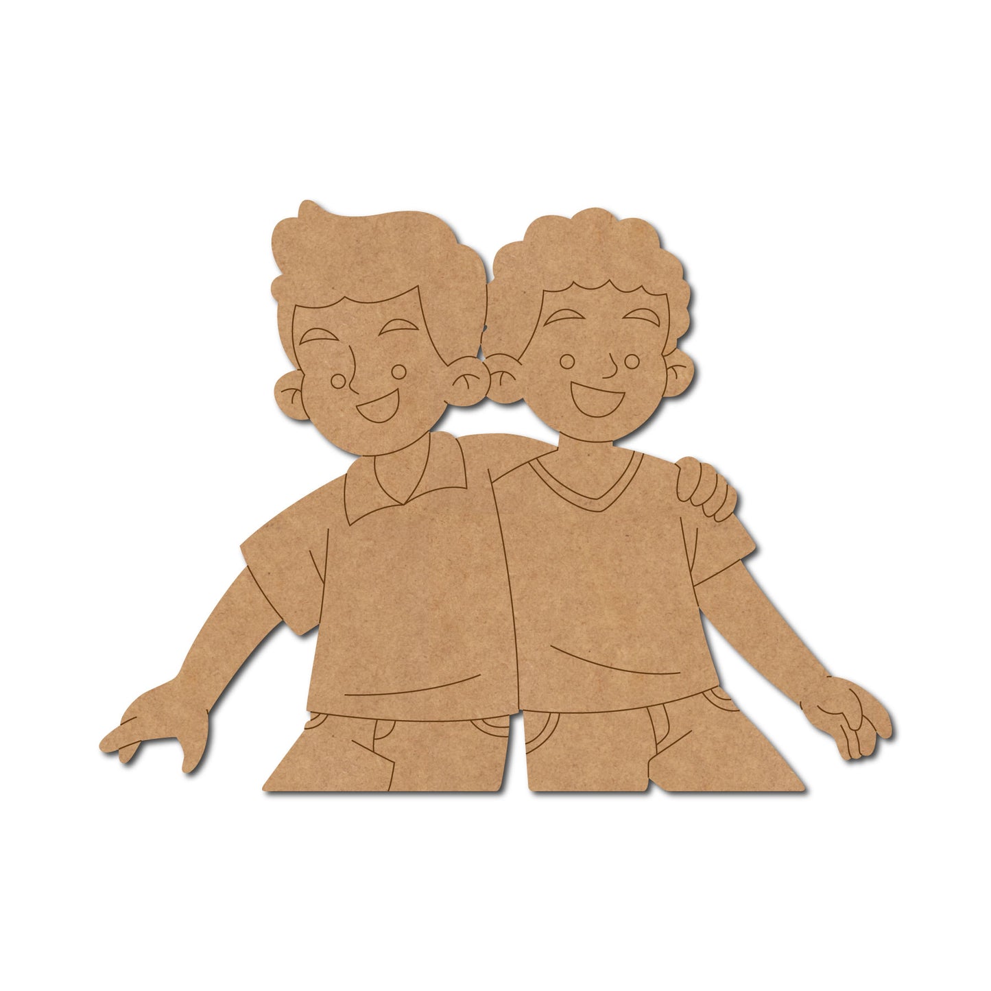 Two Boys Pre Marked MDF Design 1