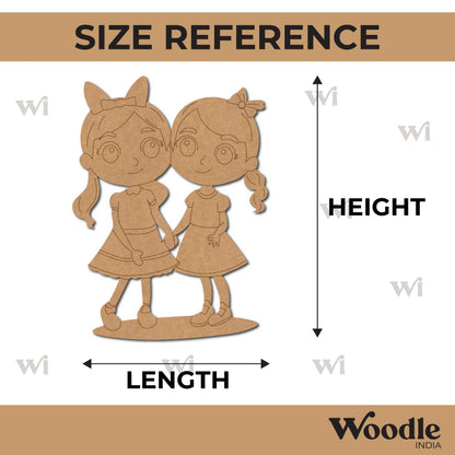 Two Girls Pre Marked MDF Design 2