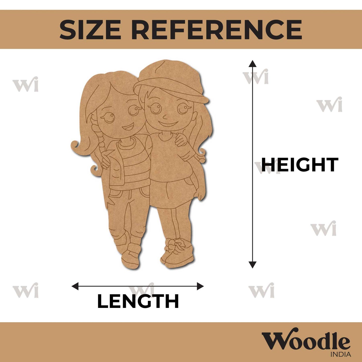 Two Girls Pre Marked MDF Design 3