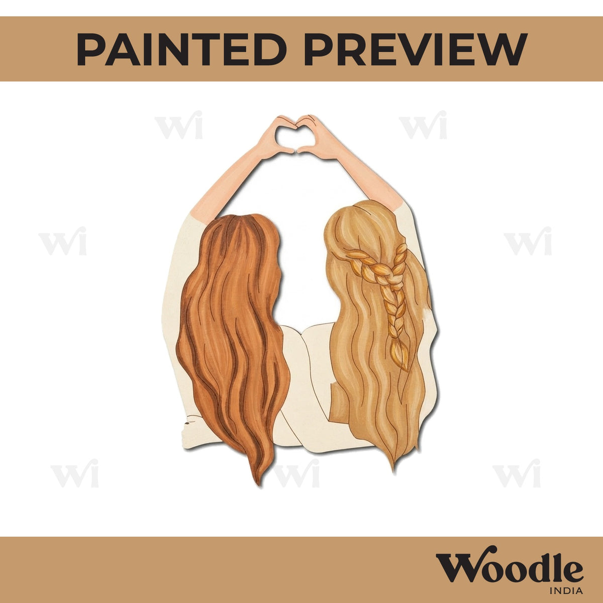 Two Girls Pre Marked MDF Design 4