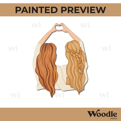 Two Girls Pre Marked MDF Design 4