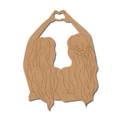 Two Girls Pre Marked MDF Design 4
