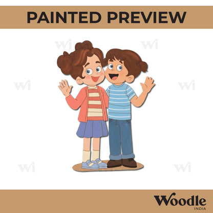 Two Girls Pre Marked MDF Design 5