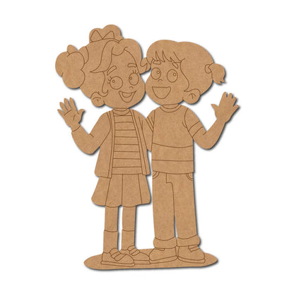 Two Girls Pre Marked MDF Design 5