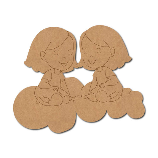 Two Girls Pre Marked MDF Design 6