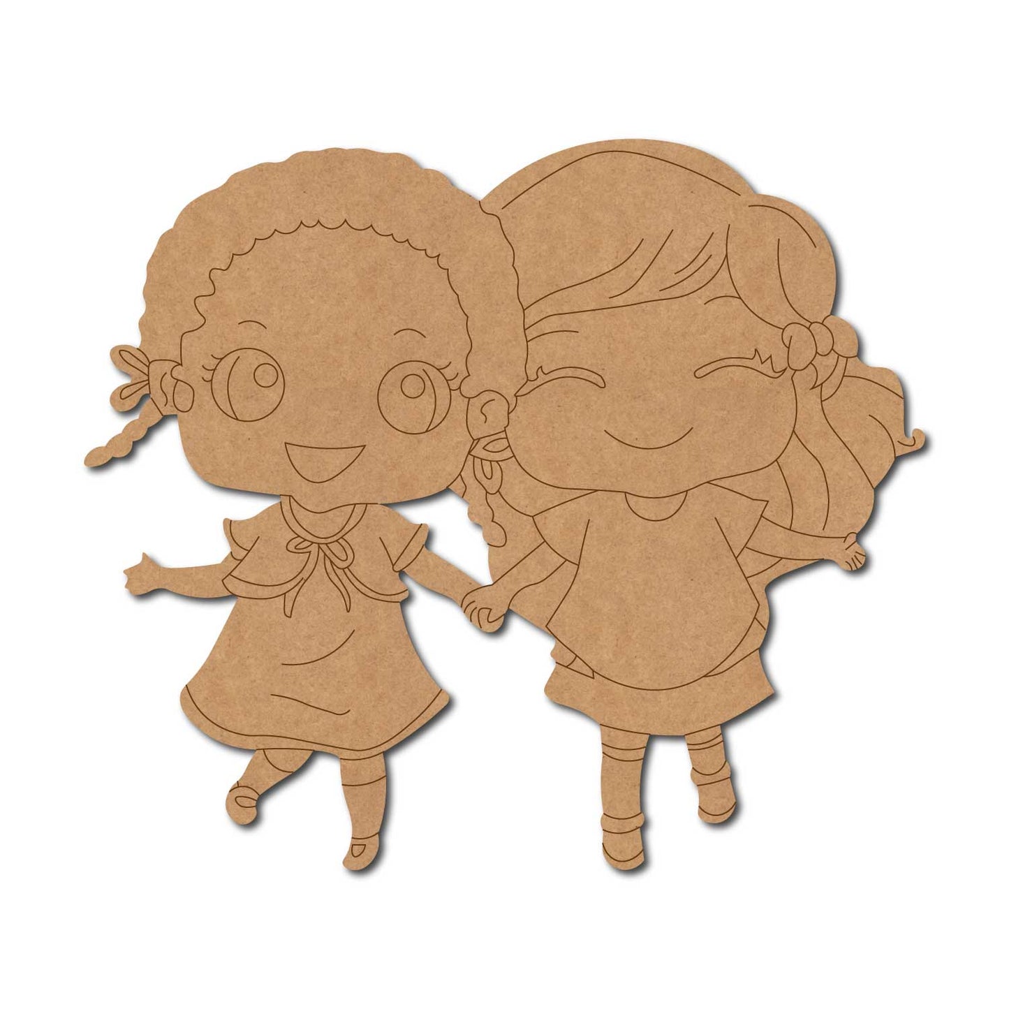 Two Girls Pre Marked MDF Design 7