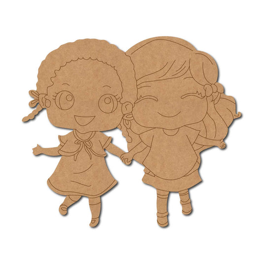 Two Girls Pre Marked MDF Design 7