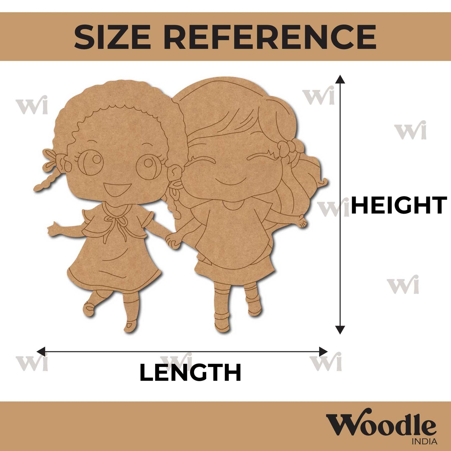 Two Girls Pre Marked MDF Design 7