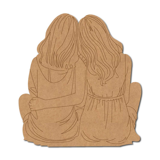 Two Girls Pre Marked MDF Design 8