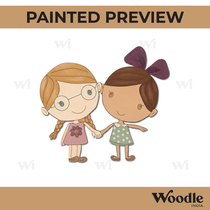 Two Girls Pre Marked MDF Design 9