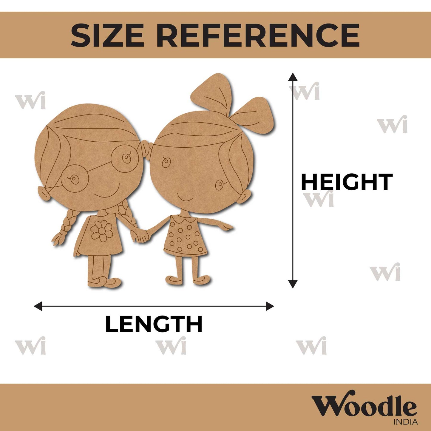 Two Girls Pre Marked MDF Design 9