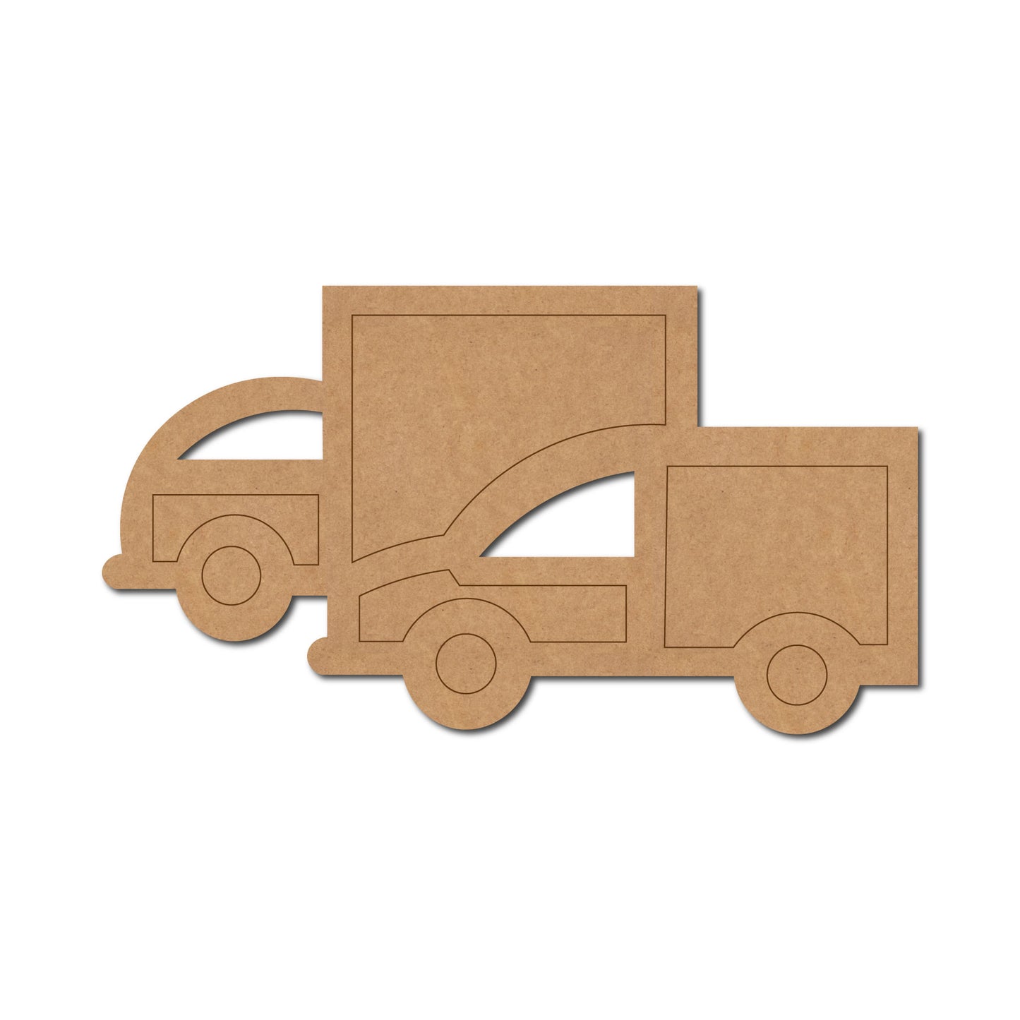 Two Trucks Pre Marked MDF Design 1