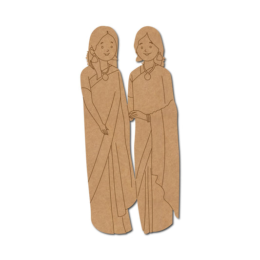 Two Women Pre Marked MDF Design 1