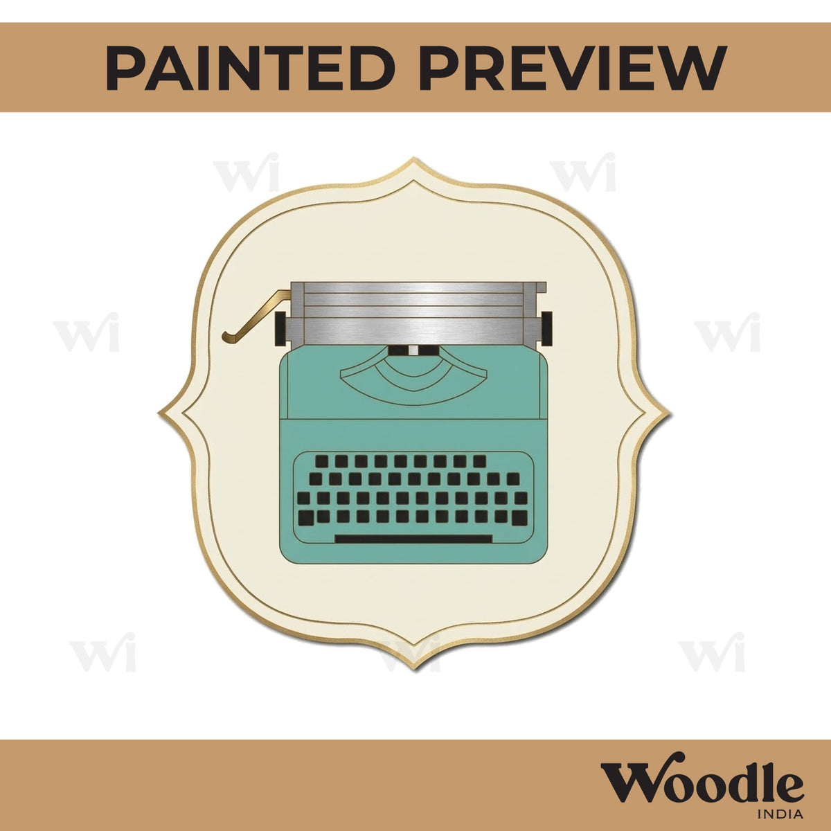 Typewriter Pre Marked Base MDF Design 1