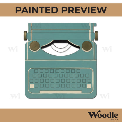 Typewriter Pre Marked MDF Design 1
