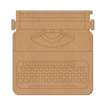 Typewriter Pre Marked MDF Design 1