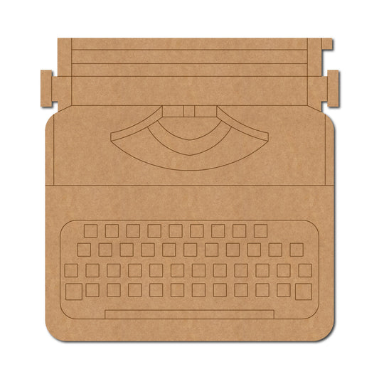 Typewriter Pre Marked MDF Design 1