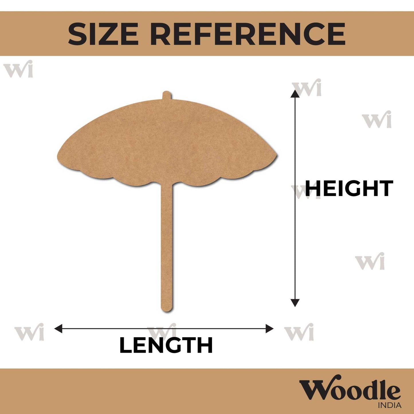 Umbrella Cutout MDF Design 2