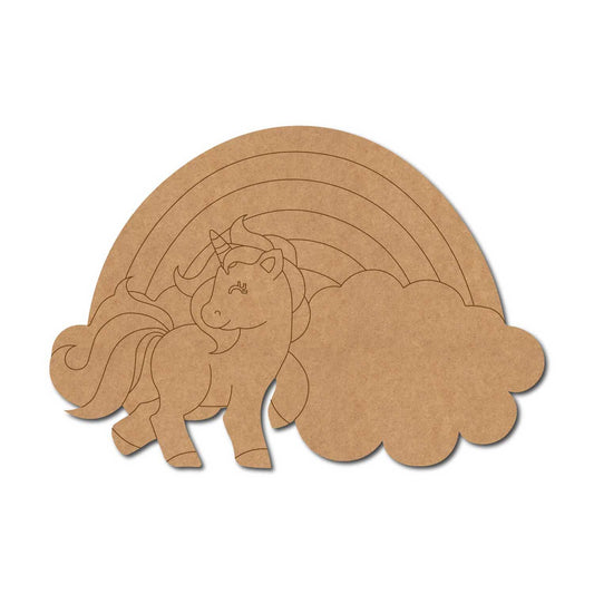 Unicorn Cloud Pre Marked MDF Design 1