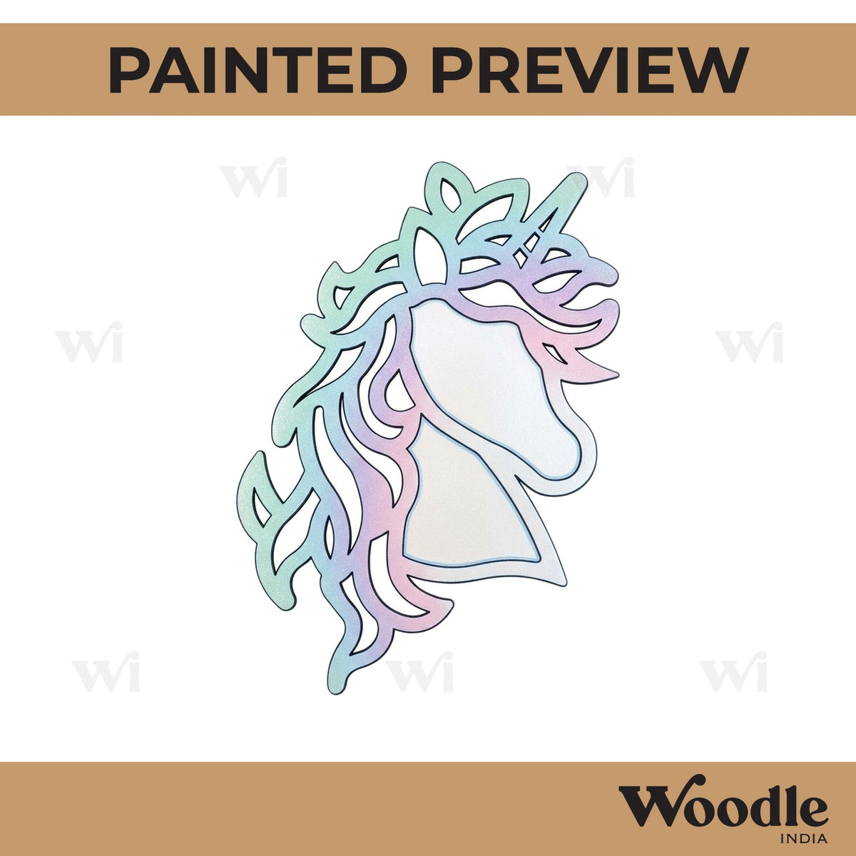 Unicorn Cutout MDF Design 1