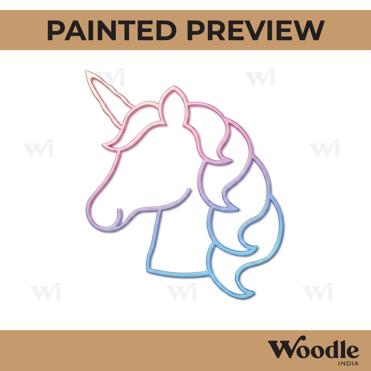 Unicorn Cutout MDF Design 5