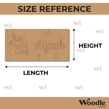 Unicorn Kids Nameplate MDF Design 2