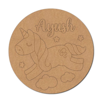 Unicorn Nameplate MDF Design 5